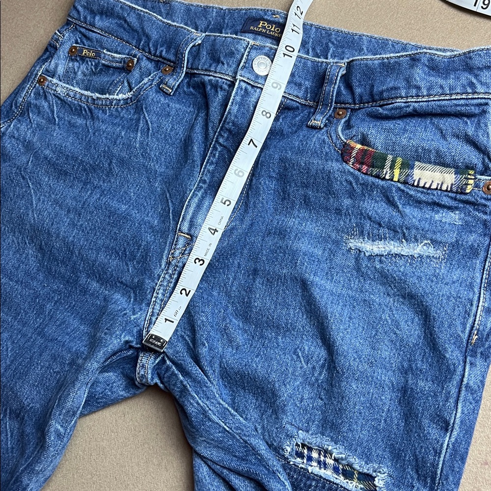 Polo Ralph Lauren Slim‎ Tapered Boyfriend Patchwork Jeans - Picture 10 of 16